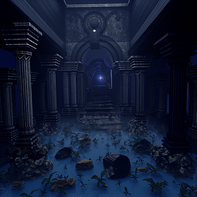 'Underground Temple' 3d enviroment art