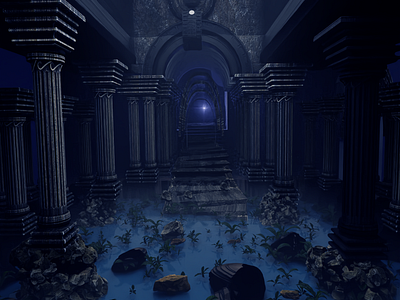 'Underground Temple' 3d enviroment art