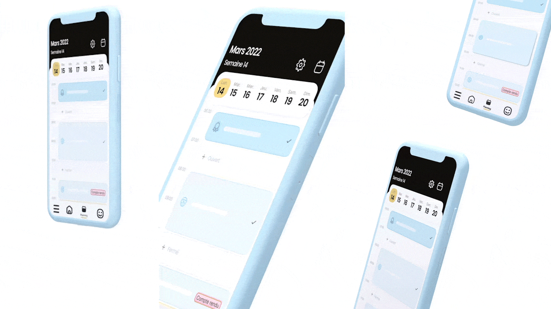 Task manager app application motion graphics planning product task manager app uiux