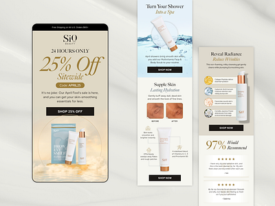 Sio Beauty | Email Design beauty branding design digital ecommerce email graphic design health luxury style ui wellness
