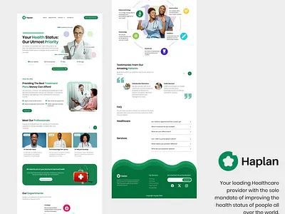 Haplan: A healthcare landing page design design health landing page product design ui design uiux ux ux design web design website