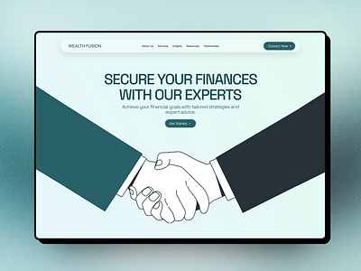 Finance Landing page design graphic design health hero section landing page