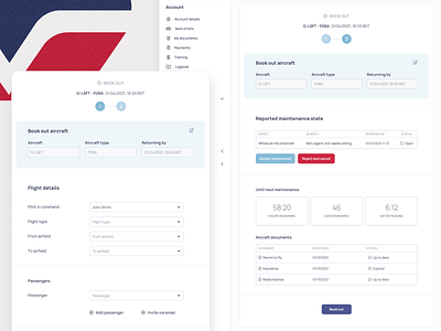 Aircraft Booking Platform aircraft aviation branding clean minimal online booking system toaviate ui ux