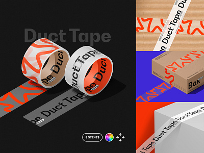 Duct Tape & Box Mockups Set box boxes branding cardboard download duct isolated mockup package packaging paperboard photoshop pixelbuddha plastic psd roll tape tapes template transparent