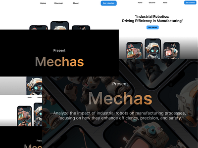 Robot or Mechas ? adobexd animation figma illustration mecha mockups parallax robot scroll website