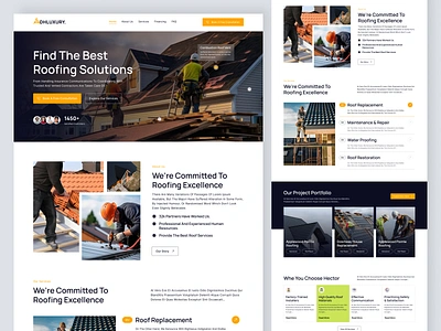 Roofing landing page Website Design design handyman services home services landing page modern website roofing roofing landing page roofing repairs roofing website roofing website design rooftop website rooftop website design services simple ui uiux ux web design website website design