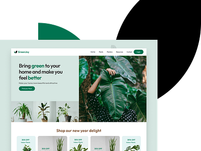 Landing page 999 watt enviroment greenery landing page leaves logo nature plants ui ux website