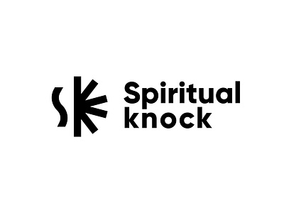 Spiritual Knock Logo Design branding design graphic design icon illustration logo logo design sk logo spirituality spritual symbol vector