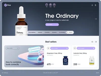 S7 Shop — online store concept branding concept desktop online store product design s7 ui web