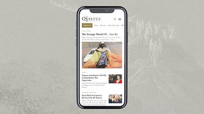 The Quietus - Mobile Homepage article branding design graphic design homepage illustration journalism mobile music typography ui ux