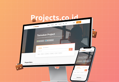 Projects.co.id Website Responsive Redesign case study freelance freelancer landing page mockup project prototype redesign responsive ui uiux design ux visual design website
