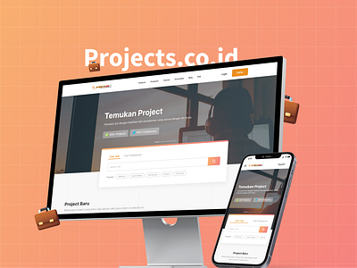 Projects.co.id Website Responsive Redesign case study freelance freelancer landing page mockup project prototype redesign responsive ui uiux design ux visual design website