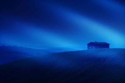 Blue Italy 🍇 animation blue branding calm and serene environment environmental futuristic graphic design illustration italy landscape reinspire sommelier views vineyard vino wine