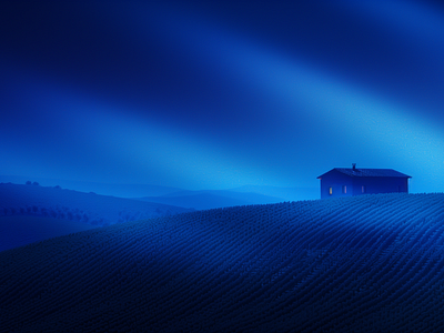 Blue Italy 🍇 animation blue branding calm and serene environment environmental futuristic graphic design illustration italy landscape reinspire sommelier views vineyard vino wine