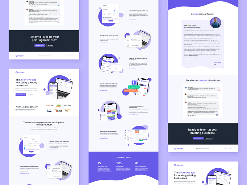 Dripjobs - Landing Page Design cro