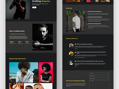Photography Portfolio dribblers landing page design photographer portfolio photographer website photography photography portfolio photography website photographylandingpage uidesign user