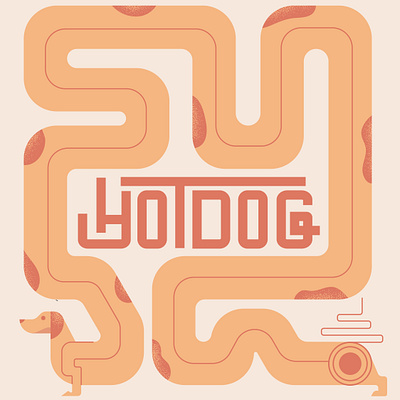 HotDog design graphic illustration logo shapes vector