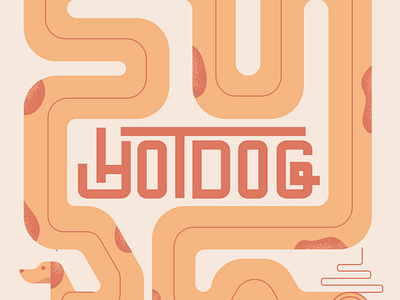 HotDog design graphic illustration logo shapes vector