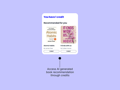 Artificial Intelligence UI Card for Book Recommendations ai artificial intelligence design figma mobile app personalization recommendation ui ui design uiux ux ux design