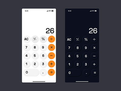 Calculator - Mobile app branding calculator calculator app calculator screen day design graphic design illustration mobile app mobile screen night ui ux