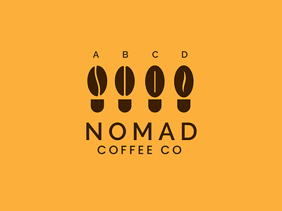 Nomad,coffee,shoe bar barista beverage brand coffee coffee bean coffee logo coffee shop cup drink explore icon logo nomad shoe shoes walk