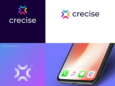 Crecise Technology App 3d app branding clean logo modern simple technology timeless ui unique