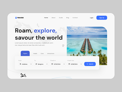 Travel Agency Website Design 3d agency app concept design interface travel ui ux website