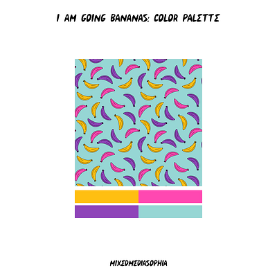 I am going bananas surface design pattern banana pattern bright chicago artist colorful for hire illustrator illustrator chicago spd artist surface pattern design