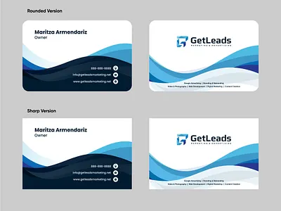 GetLeads Business Card Design business card digital marketing modern simple sophisticated timeless unique