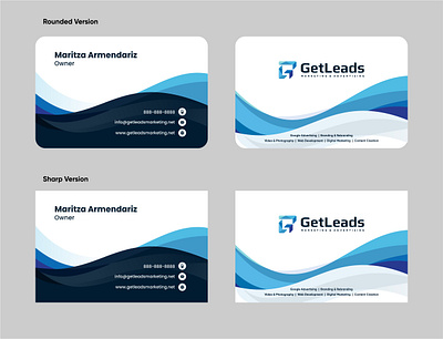 GetLeads Business Card Design business card digital marketing modern simple sophisticated timeless unique