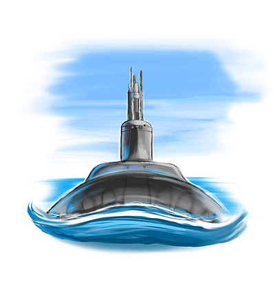 Подводная лодка graphic design illustration