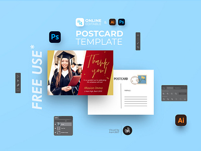 Graduation Celebration Thank You Postcard aam360 aam3sixty branding cognates free graduation free graduation thank you post graduate graduation graduation ad template graduation ads graduation announcement graduation celebration graduation postcard graduation thank you thank you thank you ads thank you postcard