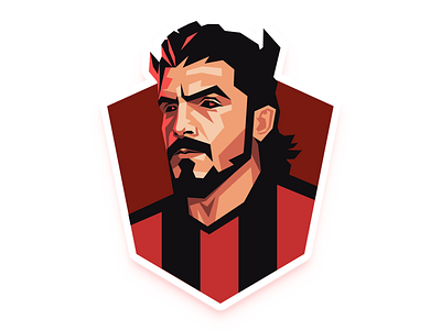 Gennaro Gattuso club fan fc football gattuso logo milan vector