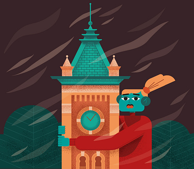 Tower graphic design illustration vector