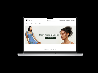 Mirror E-commerce Website Design graphic design ui website