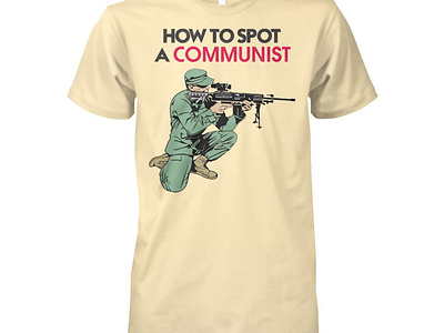 How To Spot A Communist Shirt design illustration