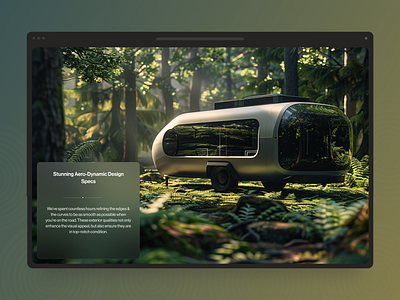 Caravan Website Design ai beautiful caravan clean design futuristic green jungle landing page minimal modern ui ux web website