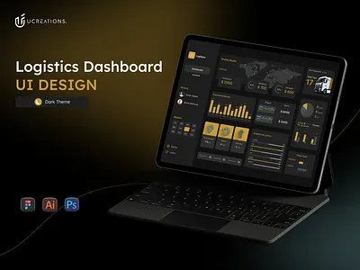 Logistics Dashboard UI Design | Dark Theme dark theme dashboard dark theme dashboard design dashboard design dashboard ui design logistics dashboard
