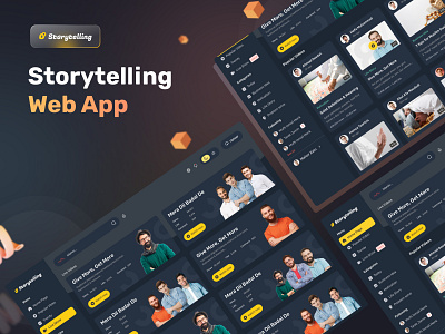 Storytelling Web App Dashboard dashboard infographic story storytelling storytelling web uiux user interface videos webapp