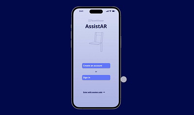 Prototyping AR app flow for a company support app.