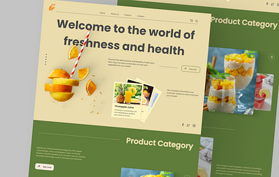 Fresh Juice - Juice Shop Landing Page branding design figma fruit graphic design juice landing page landing page design mockup shop store ui user experience user interface ux web design web ui