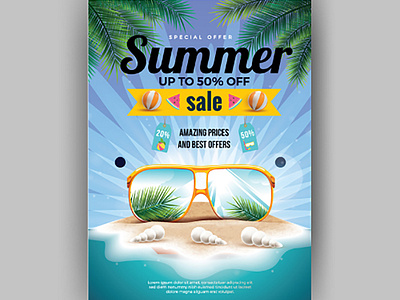 Summer Sale Poster Design branding design graphic design illustration logo motion graphics poster sale saleposter summer summer design summer sale summerpooster summerpostar summersale summersale poster typography ui ux vector