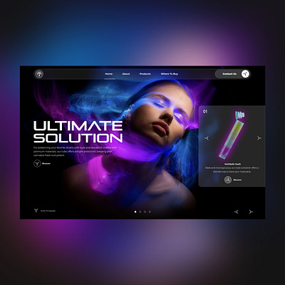 Eden Valves Web Ui Landing Shot ai branding cannabis design graphic design illustration landing page photography ui ui design ux ux design web design