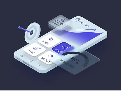 Mobile marketing isometric illustration in Figma figma isometric marketing mobile