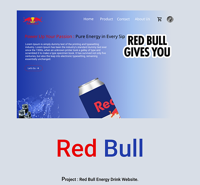 Red Bull Energy Drink Website Design animation branding ui