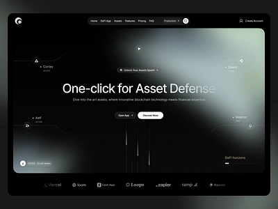 Defi Landing Page banking crypto cryptocurrency defi design finance financial fintech ico investment landing landing page startup token ui ui ux wallet web 3 web design webdesign