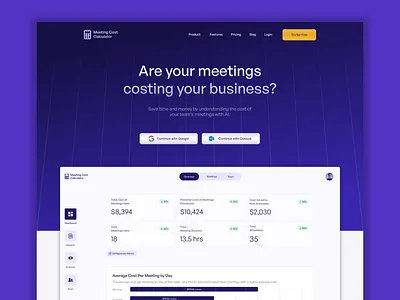Simple landing page direction ai branding calculator interface logo ui ui design web website
