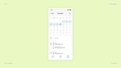 Daily UI#038: Calendar app daily ui dental ui visual design