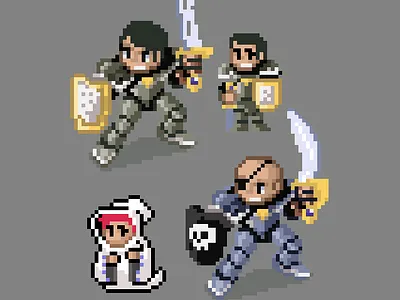 Pixel Art for a Board Game board game design illustration pixelart