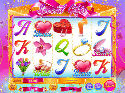 The Main UI design for the Jewelry theme casino slot casino slot design digital art digital design gambling game art game design game reels graphic design illustration jewelry jewelry slot jewelry themed reels reels art reels deisgn slot design slot designer slot machine slot reels